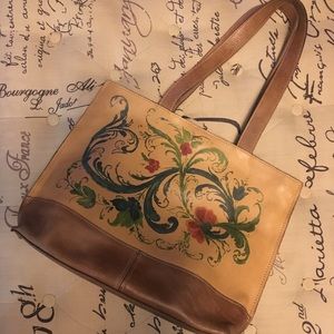 Patricia Nash Tan Floral Tote